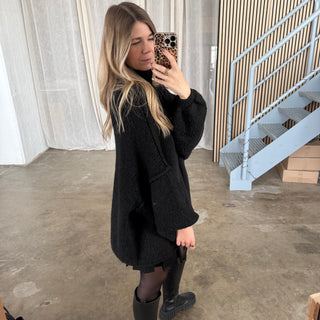 Oversized Pulli - Schwarz