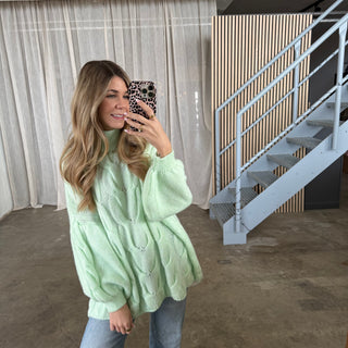 Tangled Oversized Pulli - Lime