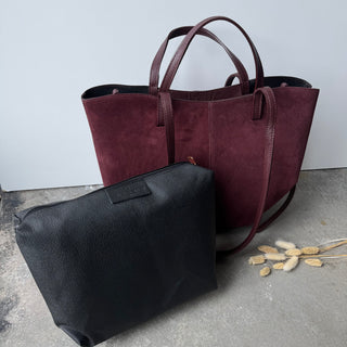 Wildleder Polly De Luxe Tasche - Bordeaux