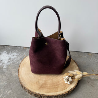 Molly Wildleder De Luxe Tasche - Bordeaux
