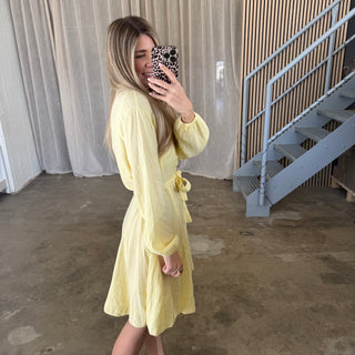 Musselinkleid Luna - Butter Yellow