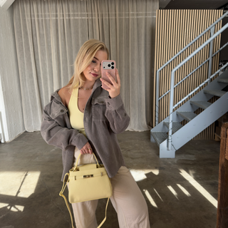 Cord Jacke - Taupe