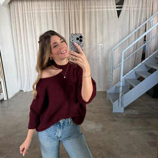 Strickshirt Zoe - Bordeaux