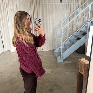 Strickjacke Lexi - Bordeaux