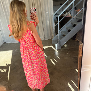 Musselinkleid Rosie - Leo Pomps | Neon Pink