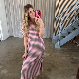 Oversize Kleid Molly - Olive x Rosa