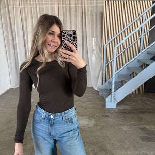Sheer Longsleeve - Espresso