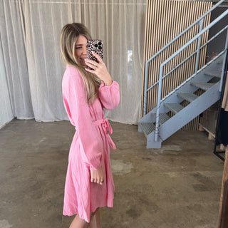 Musselinkleid Luna - Pink