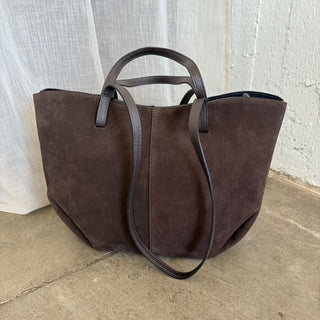 Wildleder Polly De Luxe Tasche - Espresso