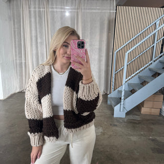 Cozy Cutie Strickjacke - Braun