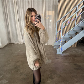 Tangled Oversized Pulli - Beige