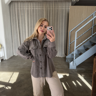 Cord Jacke - Taupe