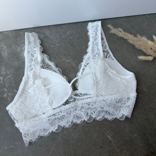 Spitzen Bralette - Weiß