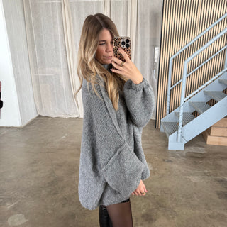 Oversized Pulli - Dunkelgrau
