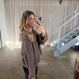Strickjacke Poppy - Taupe