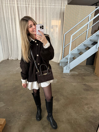 Blusen-Kleid - Creme