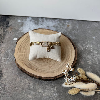 Strass & Charms Armband | Gold