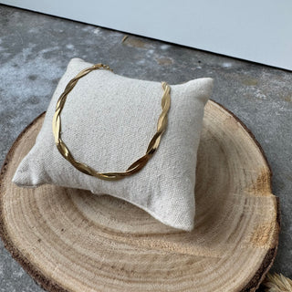 Snake Swirl Armband | Gold