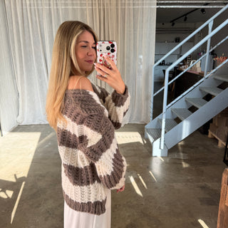 Strickjacke Lima - Taupe
