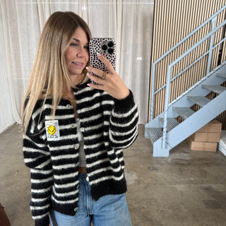 Smile Strickjacke - Schwarz