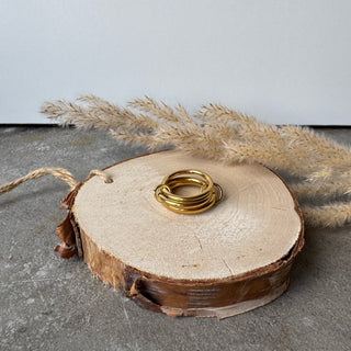 Triple Ring | Plain Gold