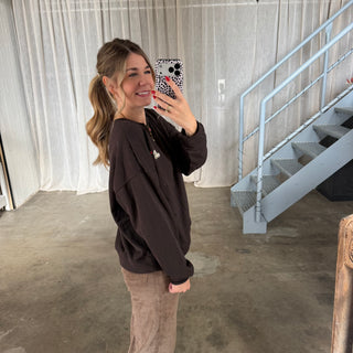 Sweatshirt Teddy - Braun
