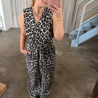 Musselin Jumpsuit Bella - Leo Schwarz