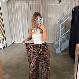 Basic Stoffhose Leo Edition - Coffee