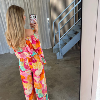 Off Shoulder Top Tropical - Bunt