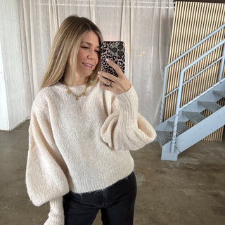 Strickpullover Trumpets - Creme