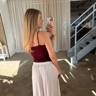Spaghetti Träger Top - Bordeaux