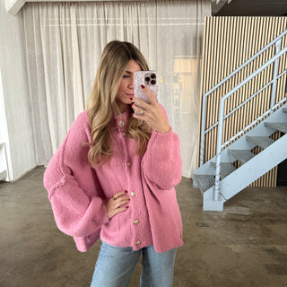 Midsize Strickjacke - Pinky