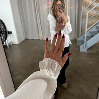 Rüschen Bluse - Weiß