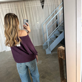 Strickshirt Zoe - Dark Berry