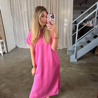 Oversize Kleid Molly - Butterstoff Pink