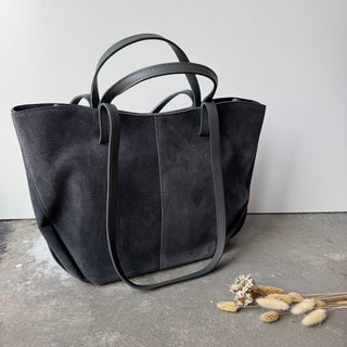 Wildleder Polly De Luxe Tasche - Grau