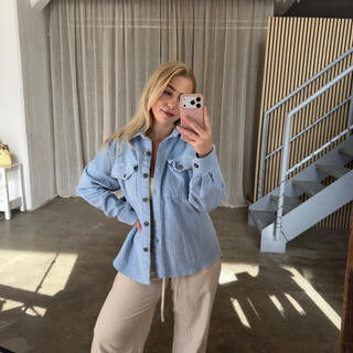 Cord Jacke - Blau