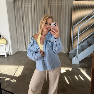 Cord Jacke - Blau