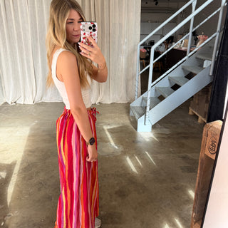 Sommerhose Amalfi Stripes - Rot