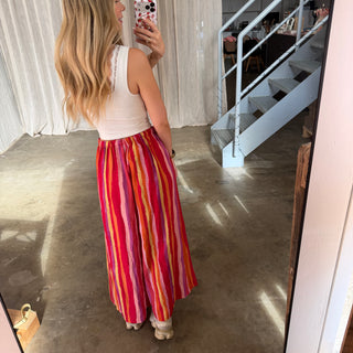 Sommerhose Amalfi Stripes - Rot