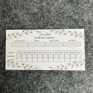 Sinking Funds Tracker Beige